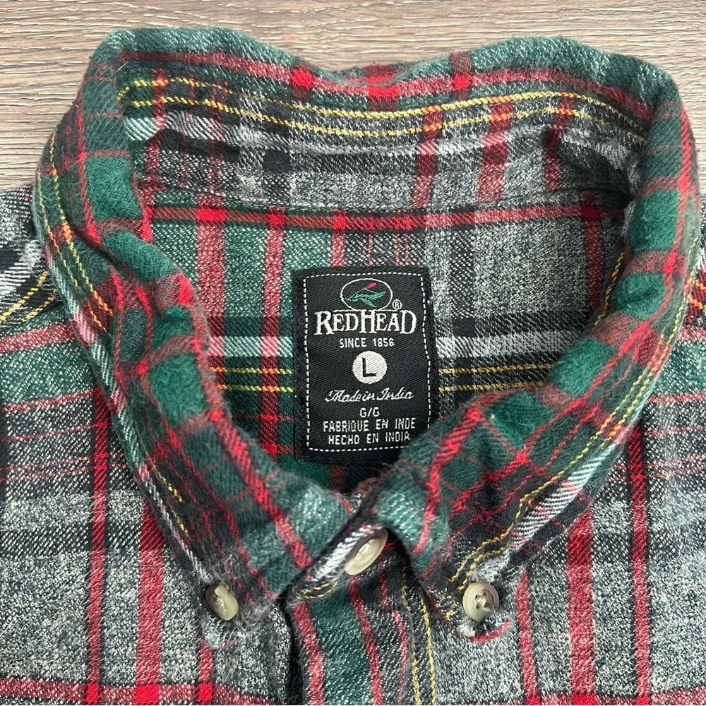Redhead Men’s Plaid Button-Down Shirt 100% Cotton - Picture 3 of 6